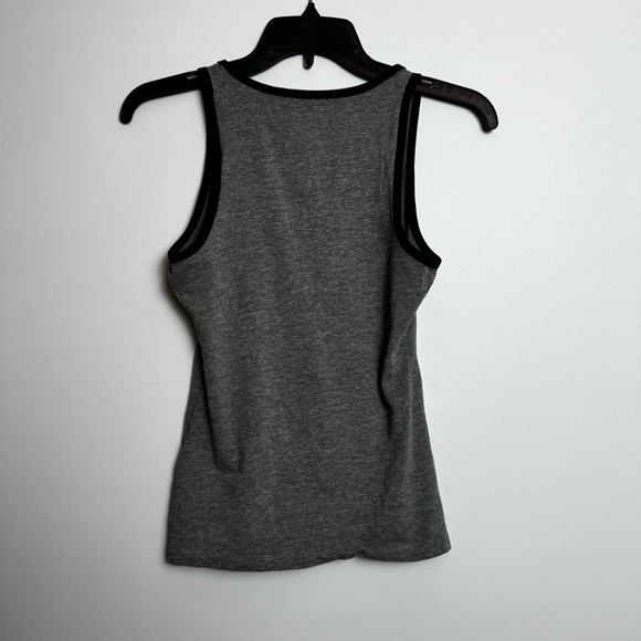 GUESS Heather Gray Tank Top with Black Trim - Picture 4 of 7